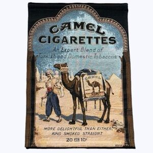 Vintage Camel Cigarettes Tapestry Wall Hanging